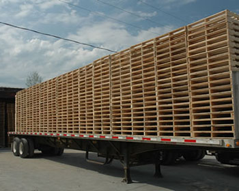 L & M Pallet Flatbed of New 4-way Wooden Pallets